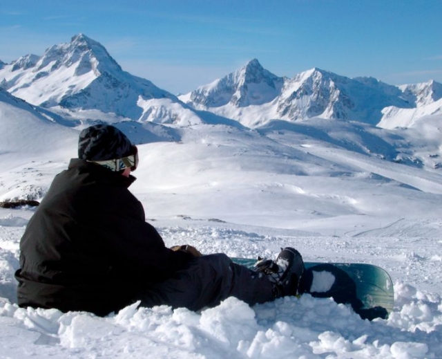  La Grave La Meije en camicrema por la nieve 